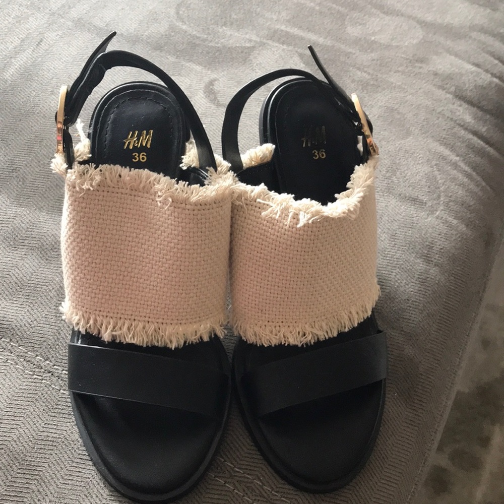 H&M Black and Cream Shoes